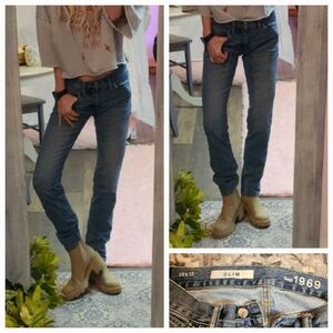 Gap 1969 Slim Fit Mens Womens Boyfriend Jeans 28x32